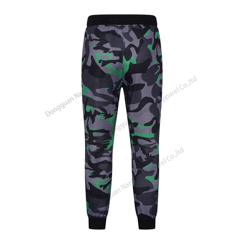 Custom Joggers, Polyester Close Fitting Joggers, Camouflage Digital Print Pattern Joggers, Mid Waist Pencil Joggers