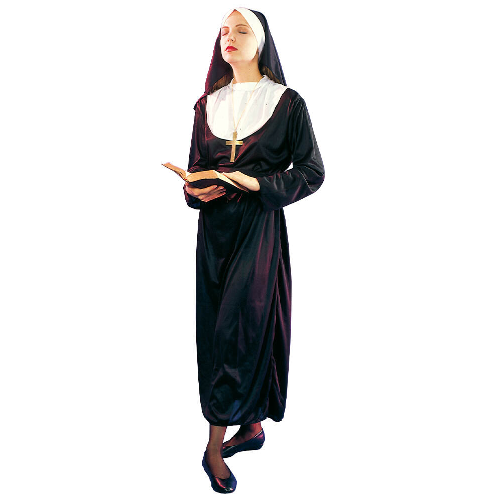 Carnival adult traditional nun cosplay costume 008932