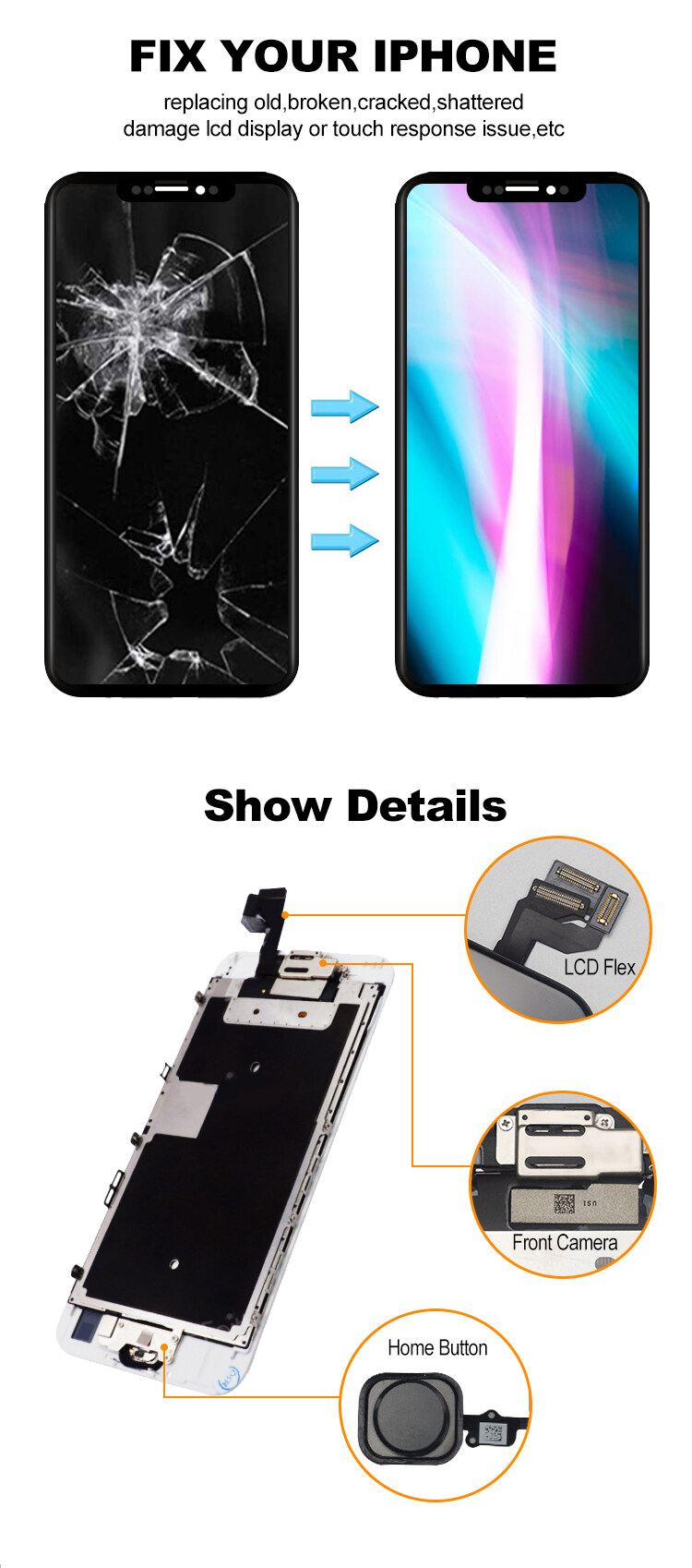 LCD Display Module Accessories Mobile Factory