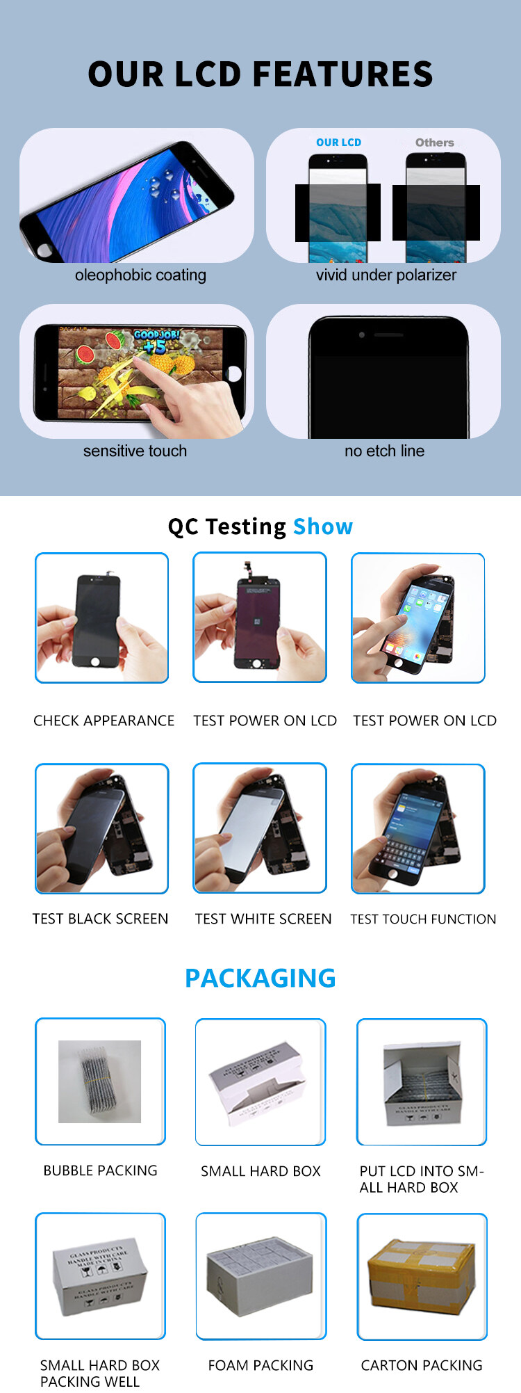 LCD Display Module Accessories Mobile Factory