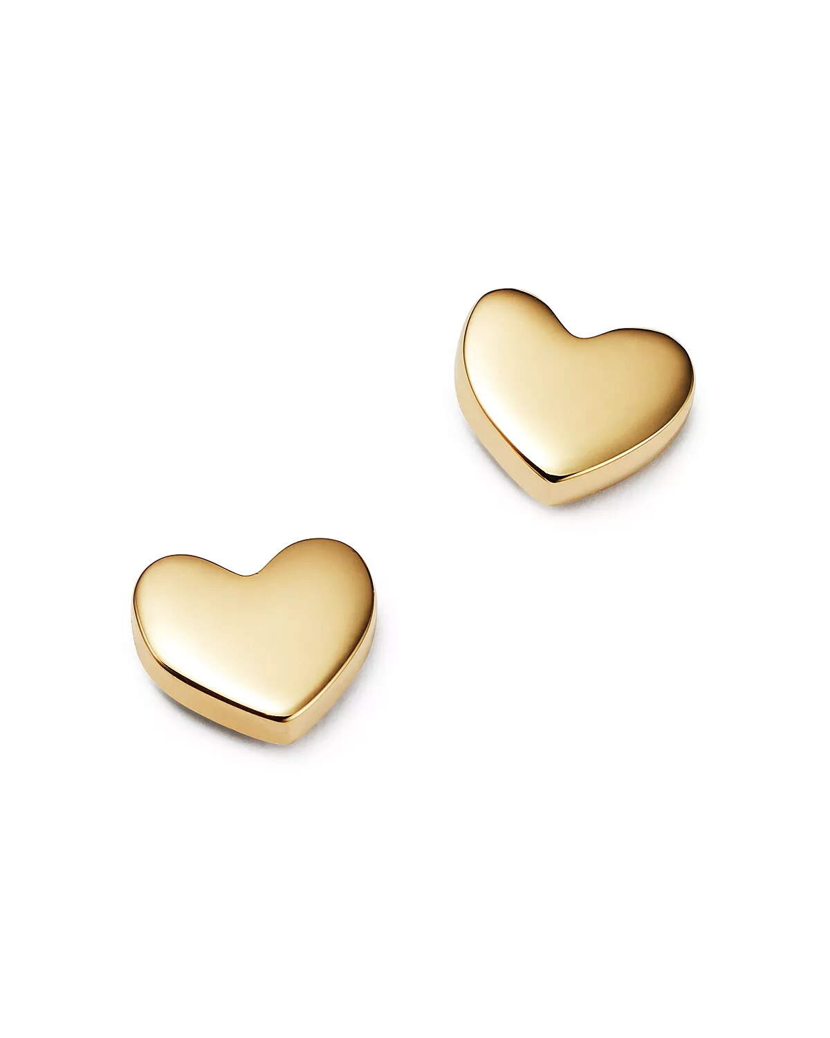 Heart Shape Design Wholesale 925 Silver Earrings 14K Gold Plating Studs