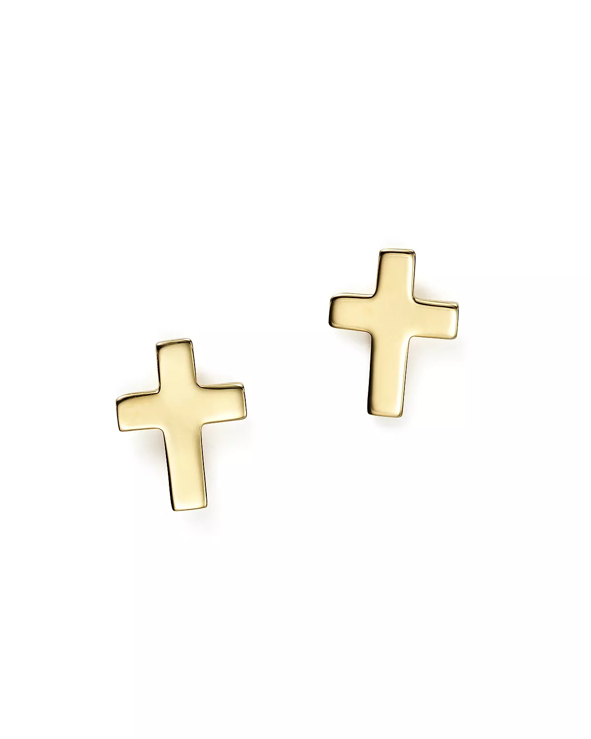 925 Silver Wholesale Classic Cross Earrings 14K Gold Plating Studs