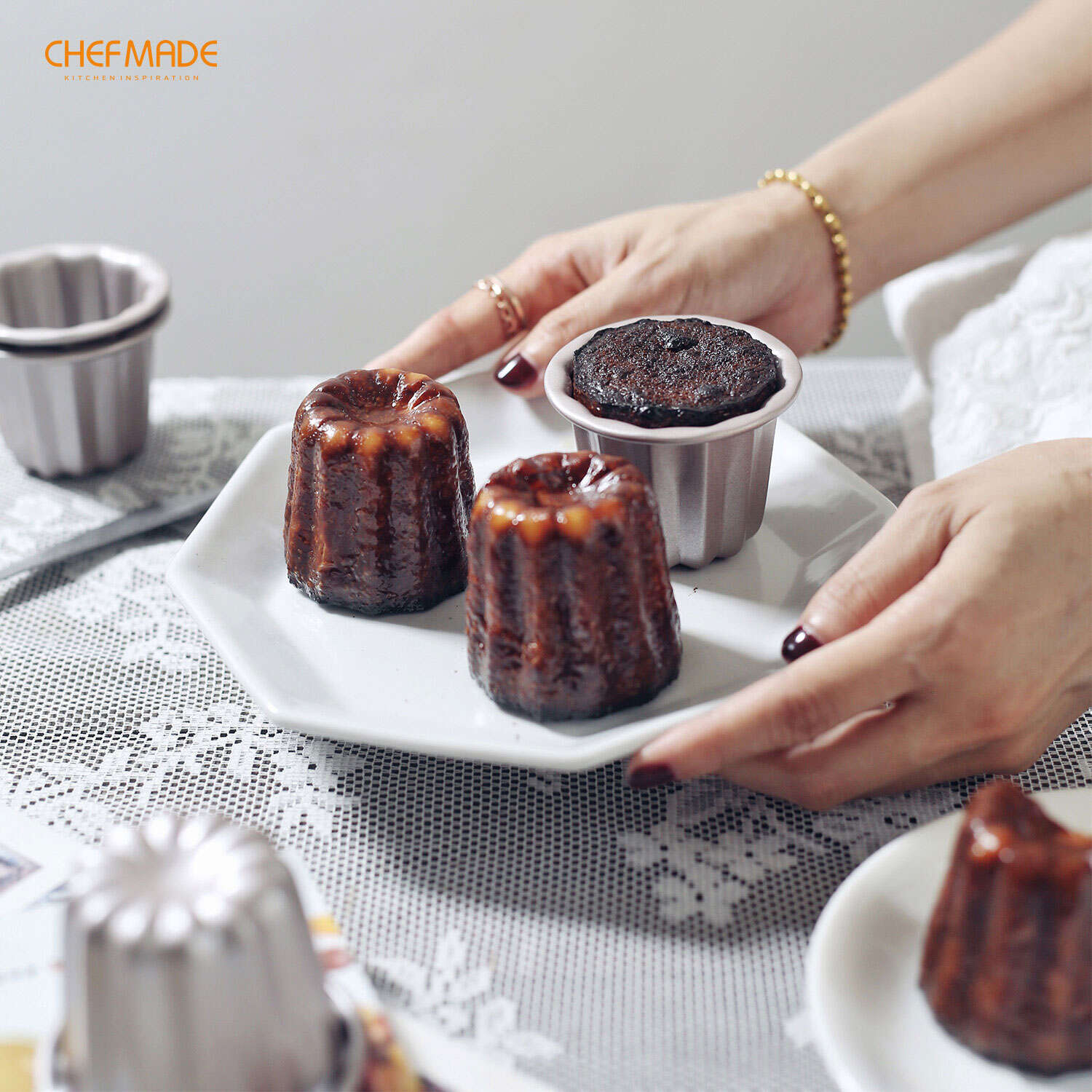 canele muffin tin, canele tin, canele tins