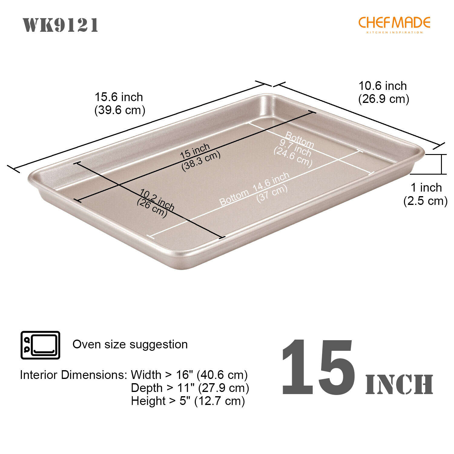 15 inch baking sheet, 10 x 15 baking sheet, 10x15 baking sheet