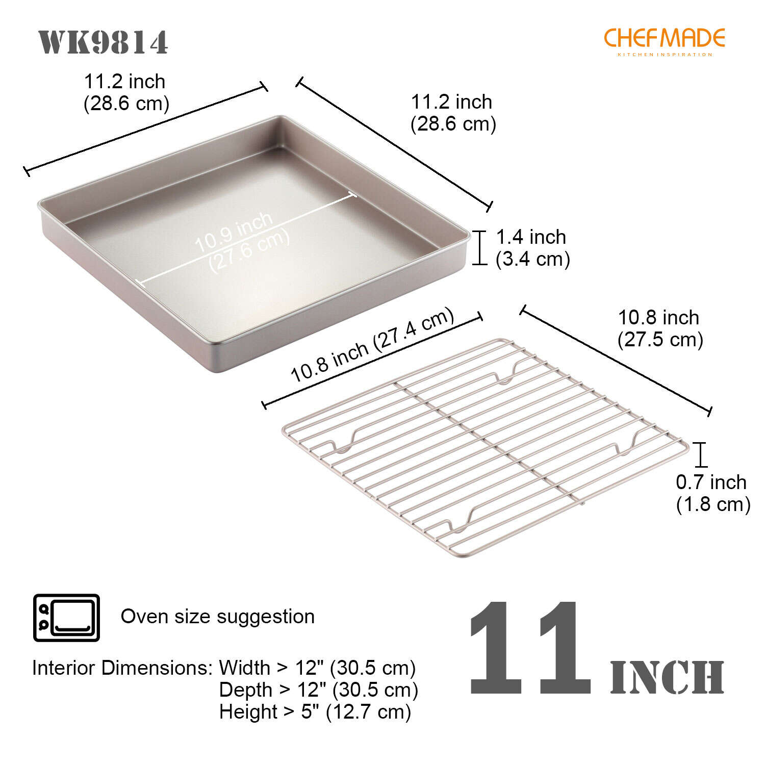 large square roasting pan, large shallow roasting pan