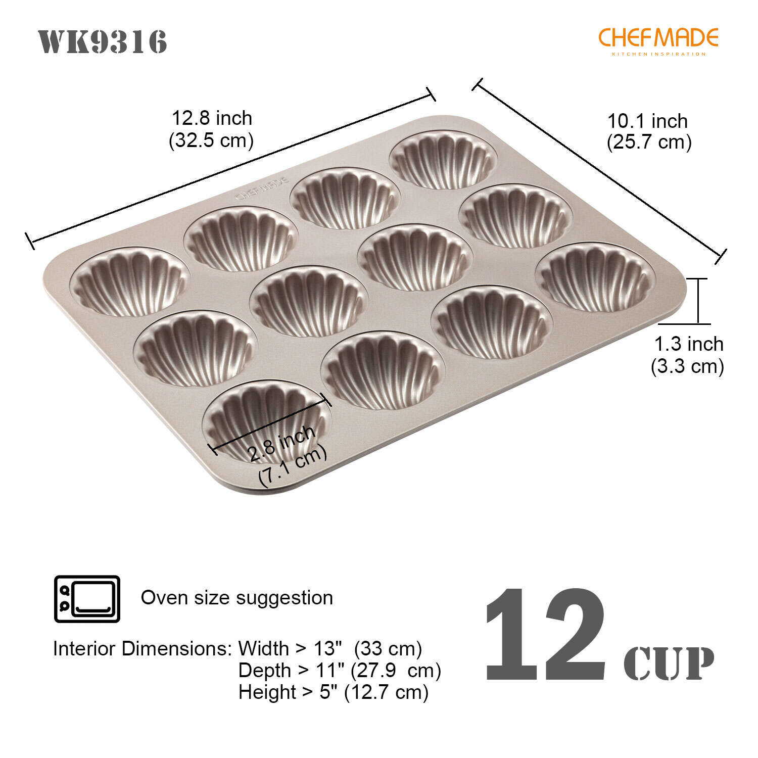 shell madeleine baking pan