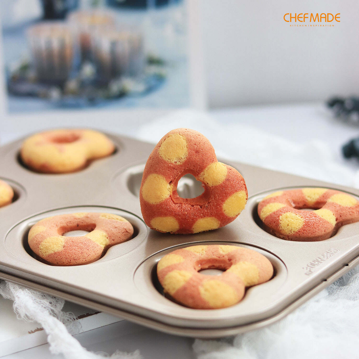 heart shaped donut pan, 6 cavity donut pan