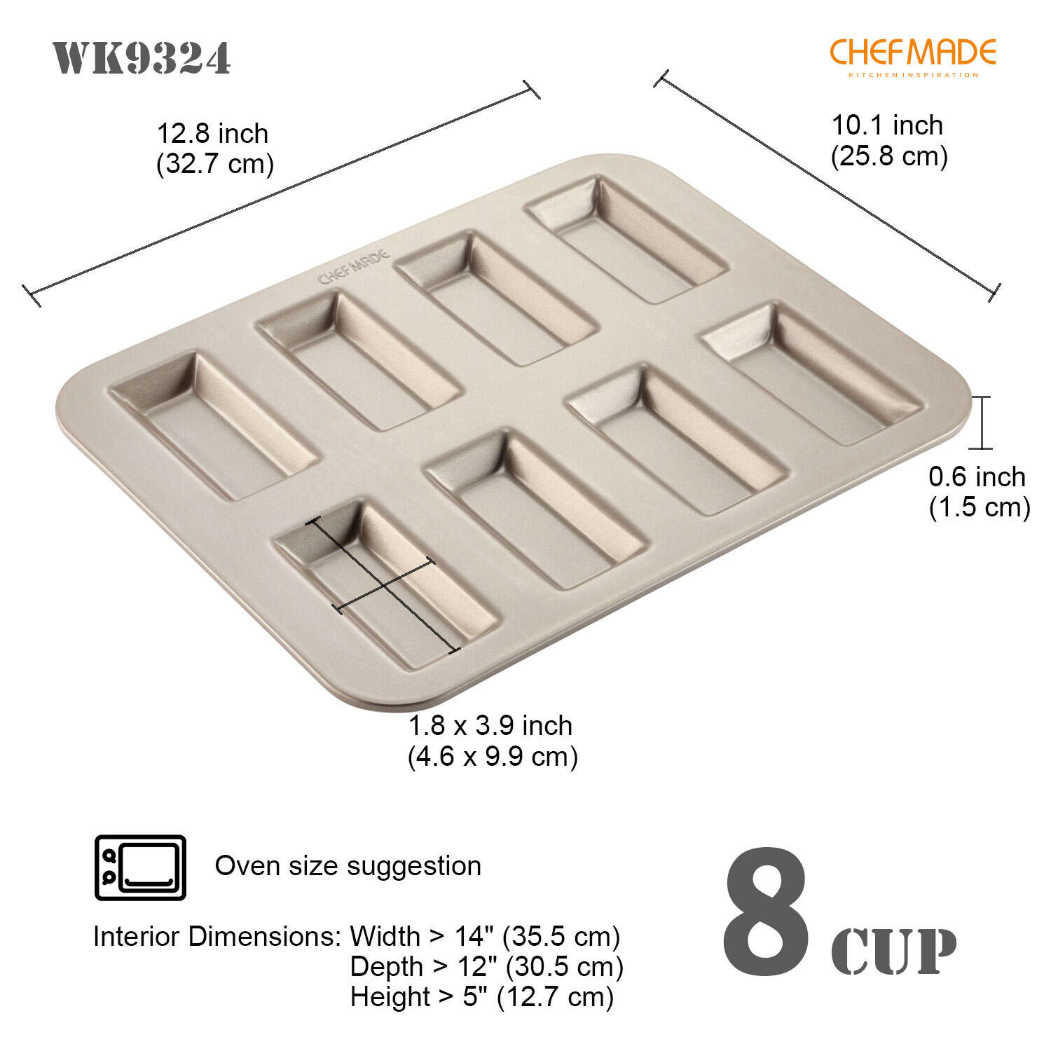 financier cake pan, financier mold pan, financier pan metal