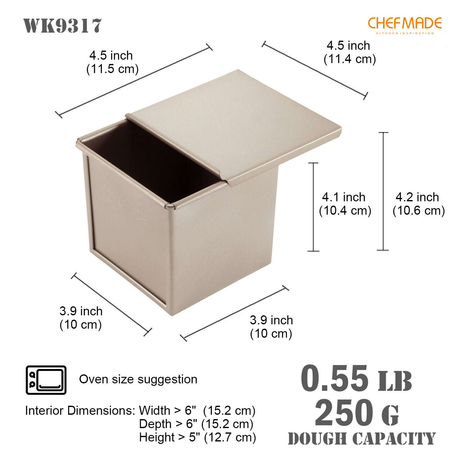 mini pullman loaf pan, mini pullman loaf pan with lid