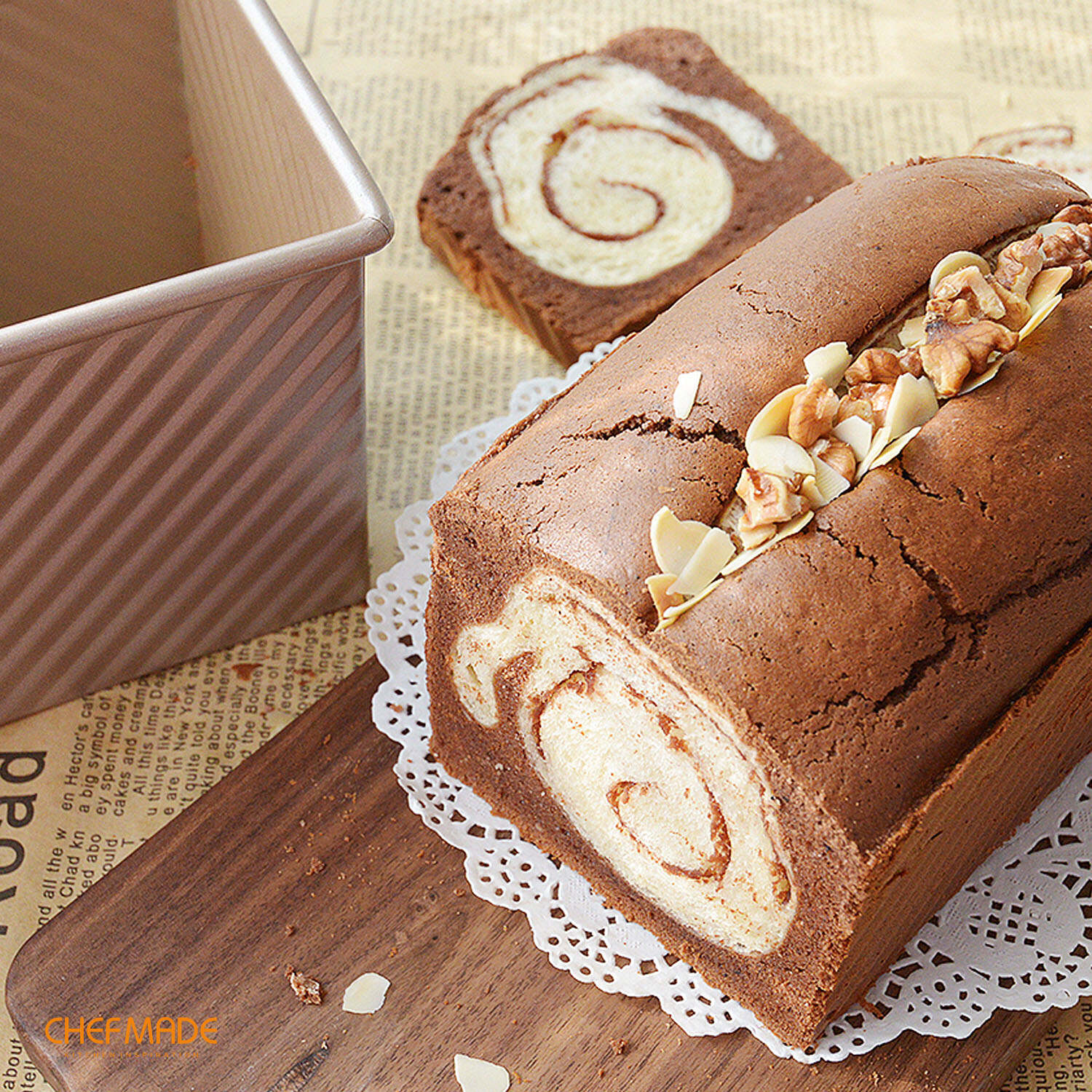 pullman bread loaf pan with lid, corrugated loaf pan