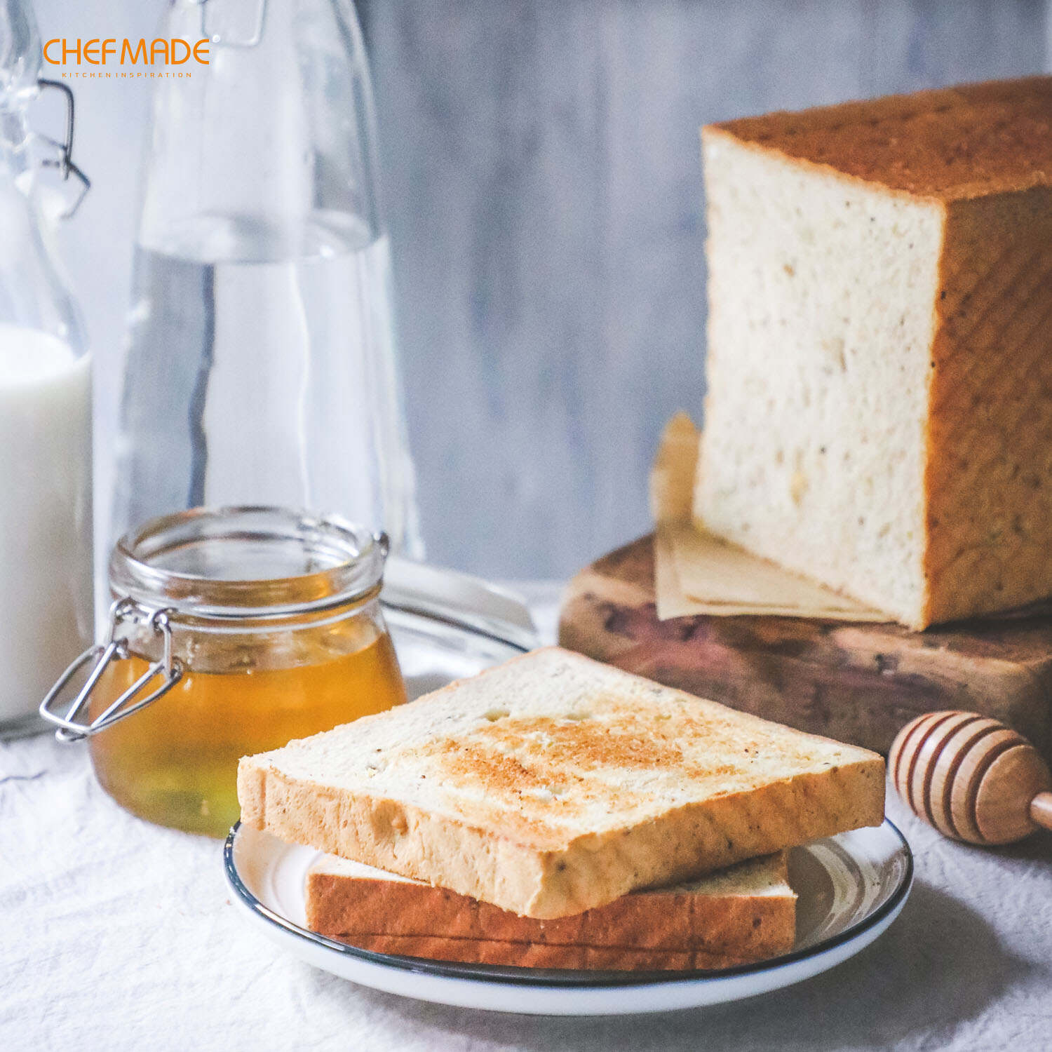 pullman bread loaf pan with lid, corrugated loaf pan