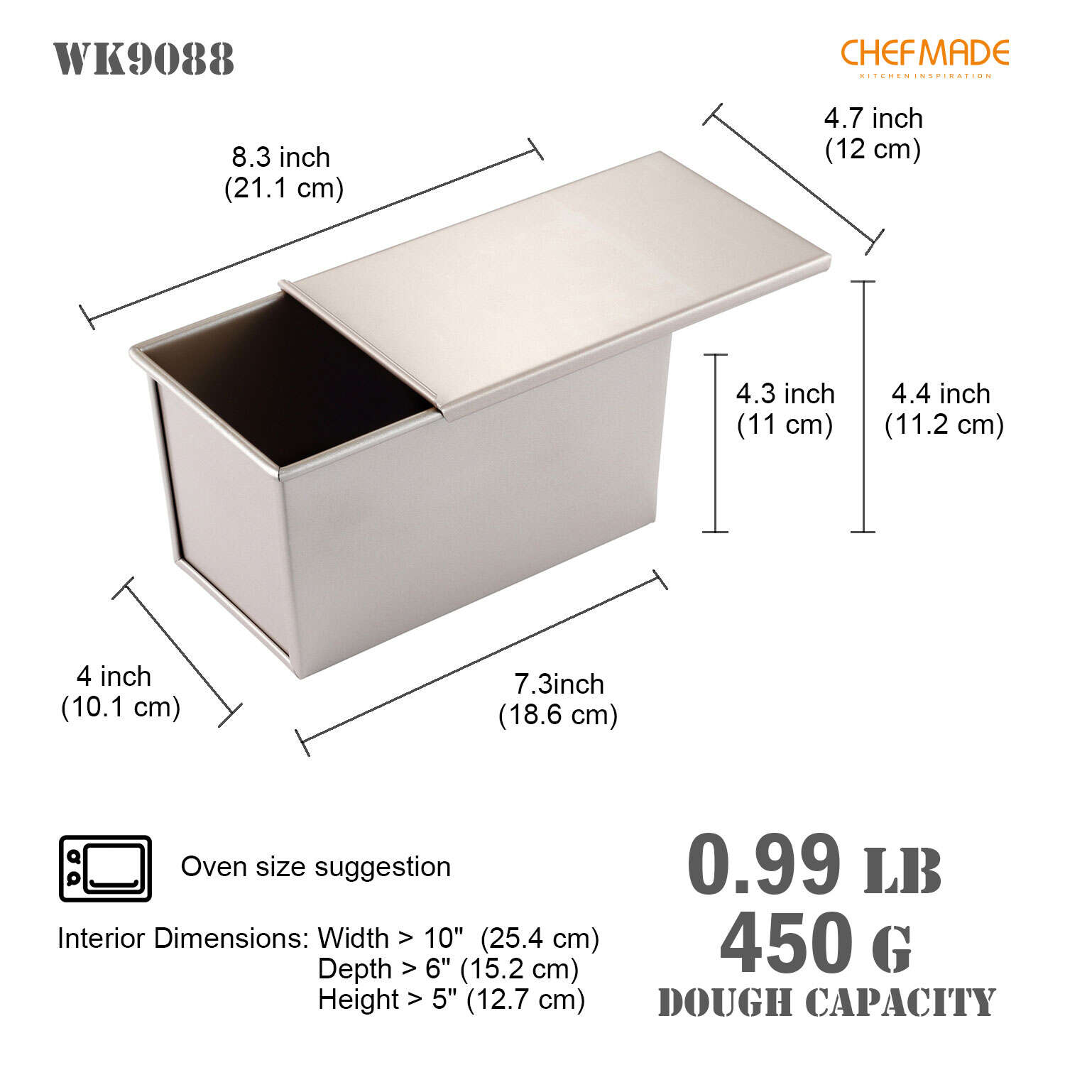 pullman loaf pan with cover