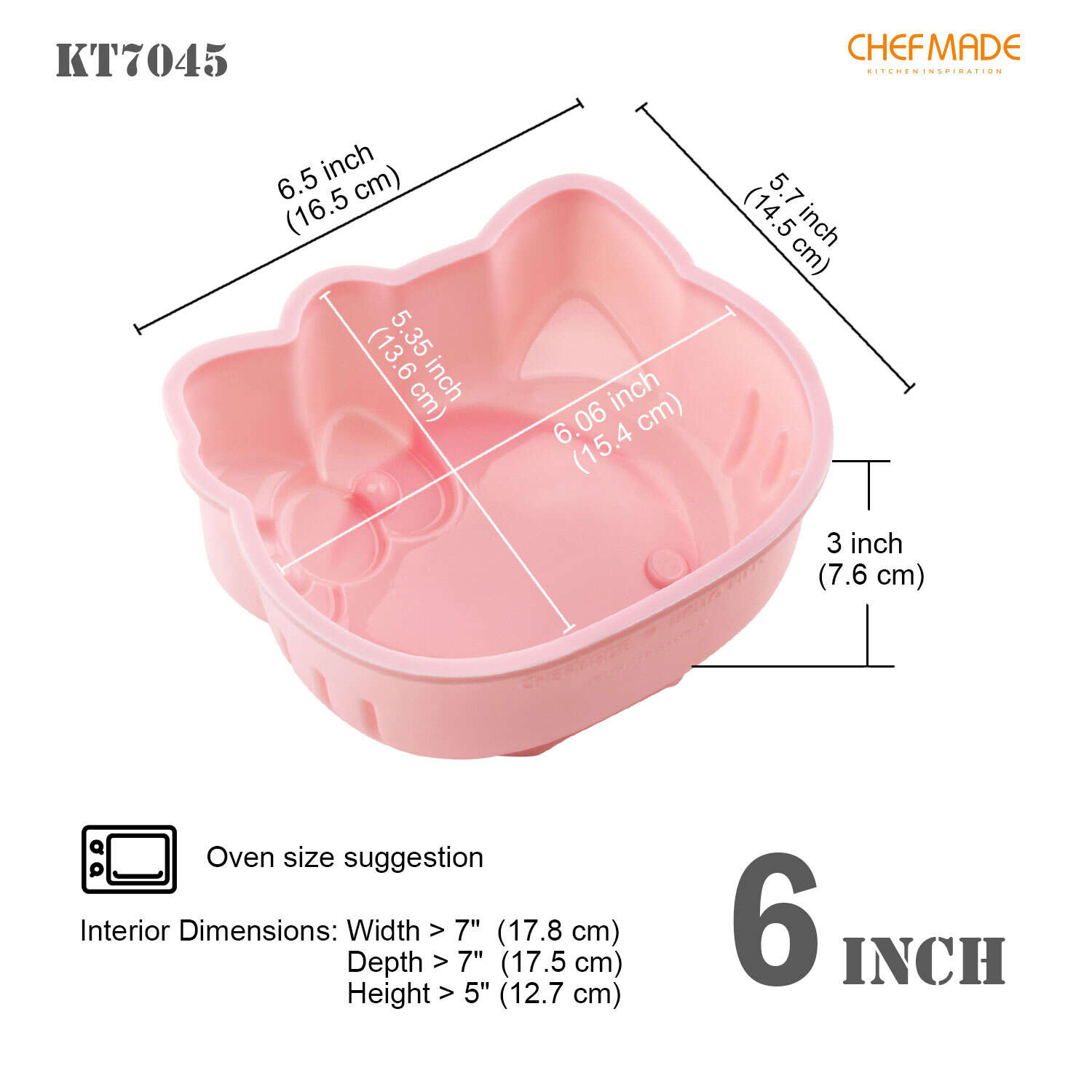 hello kitty silicone mold, hello kitty silicone cake mold, 6 inch silicone cake pan