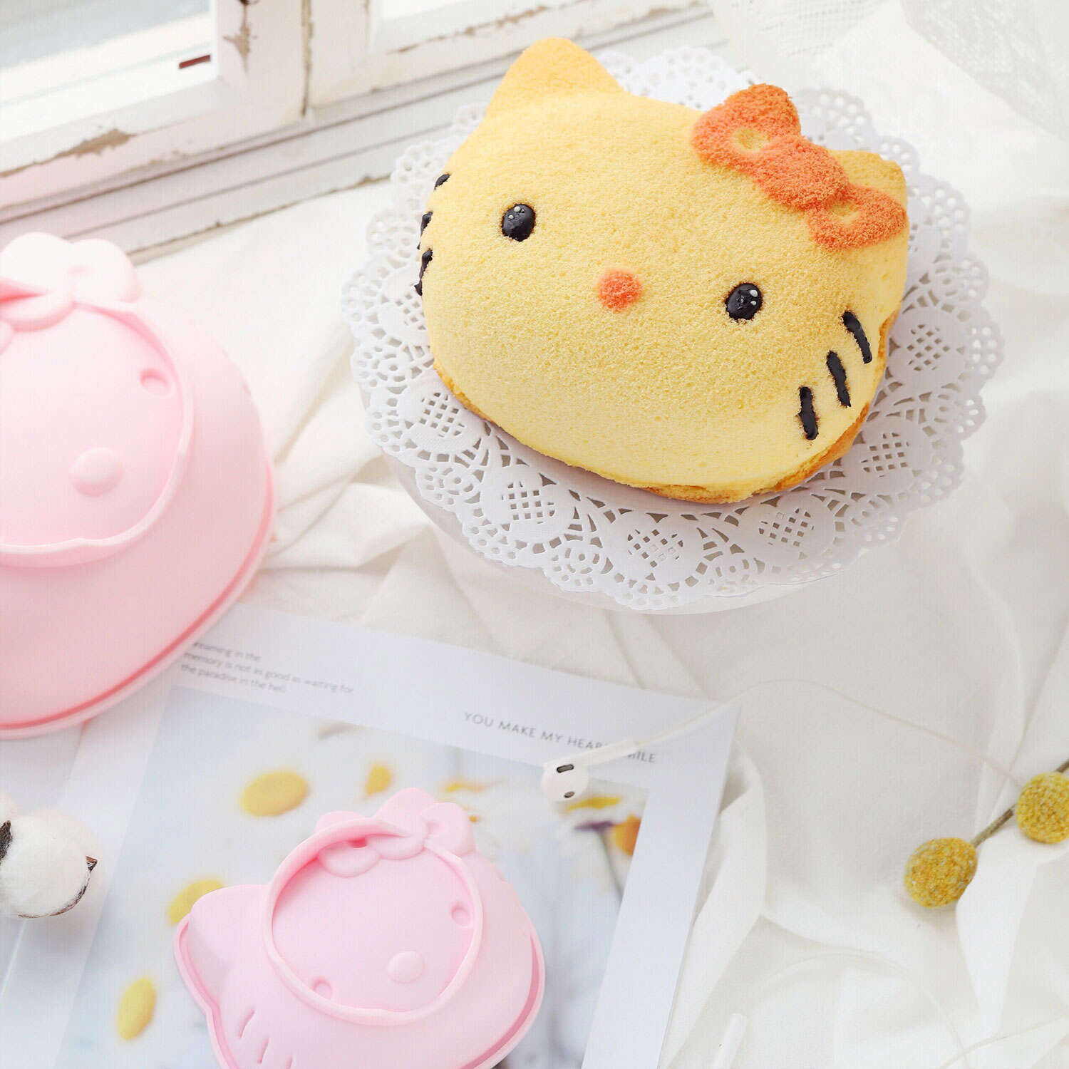 hello kitty silicone mold, hello kitty silicone cake mold, 6 inch silicone cake pan