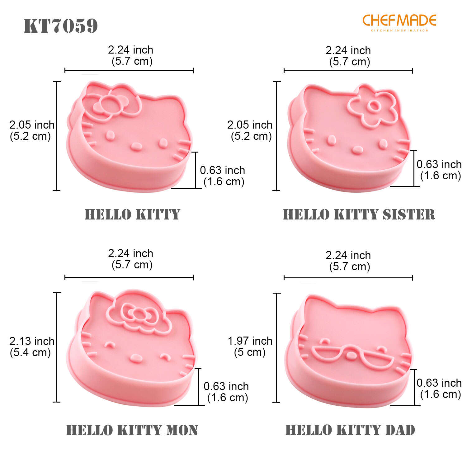 hello kitty cookie cutter mold with stamps