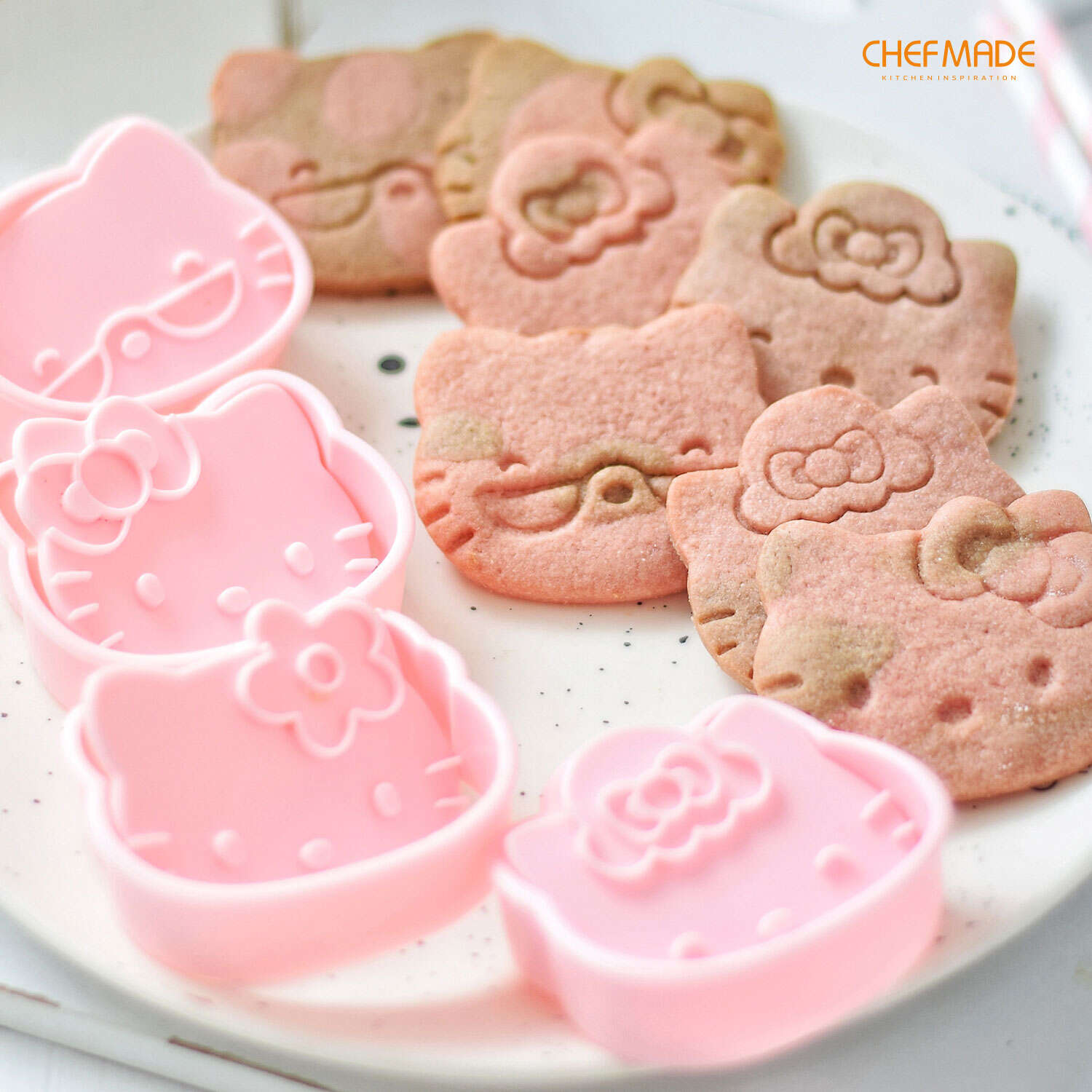 hello kitty cookie cutter mold with stamps
