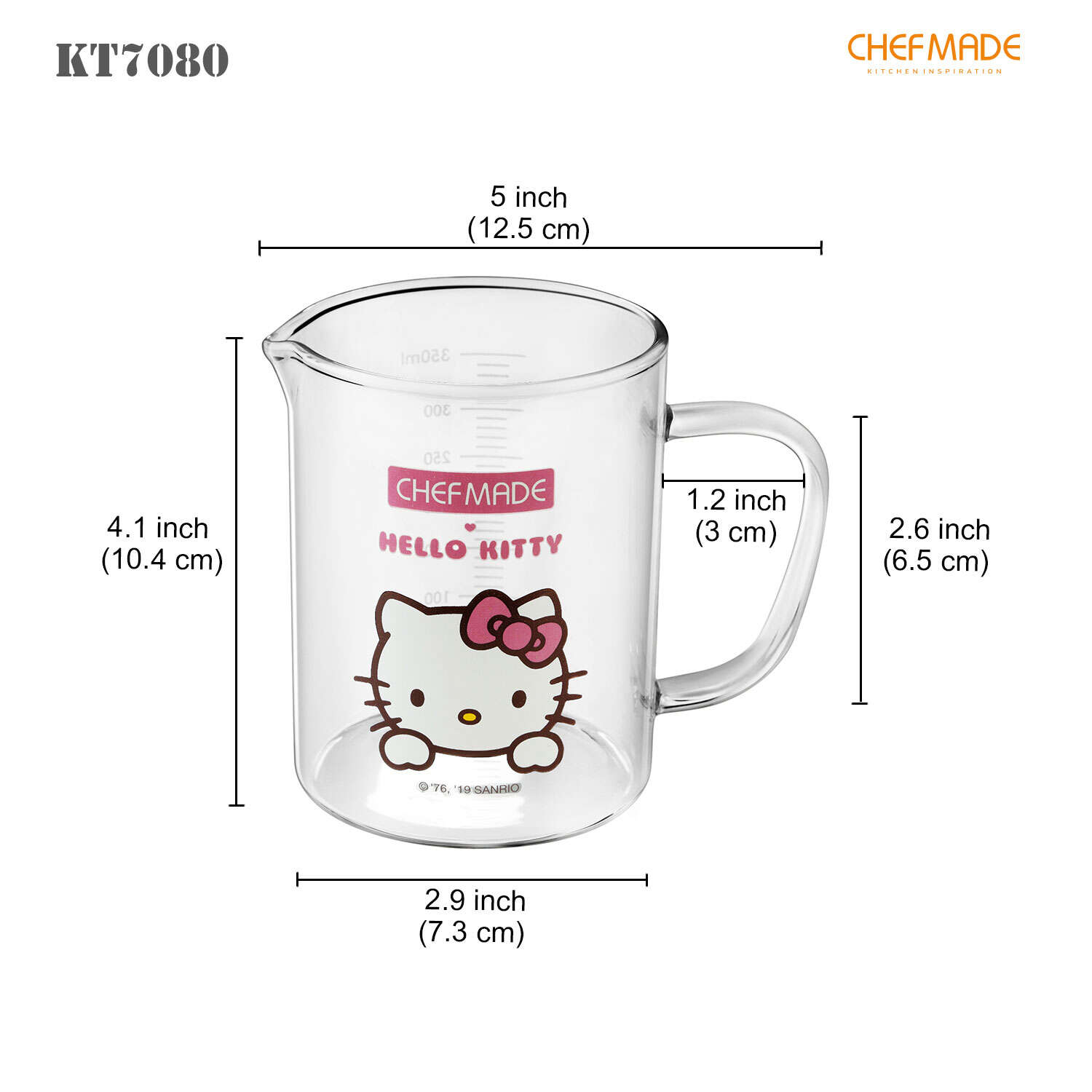 ml glass measuring cup, glass measuring cup with d handle