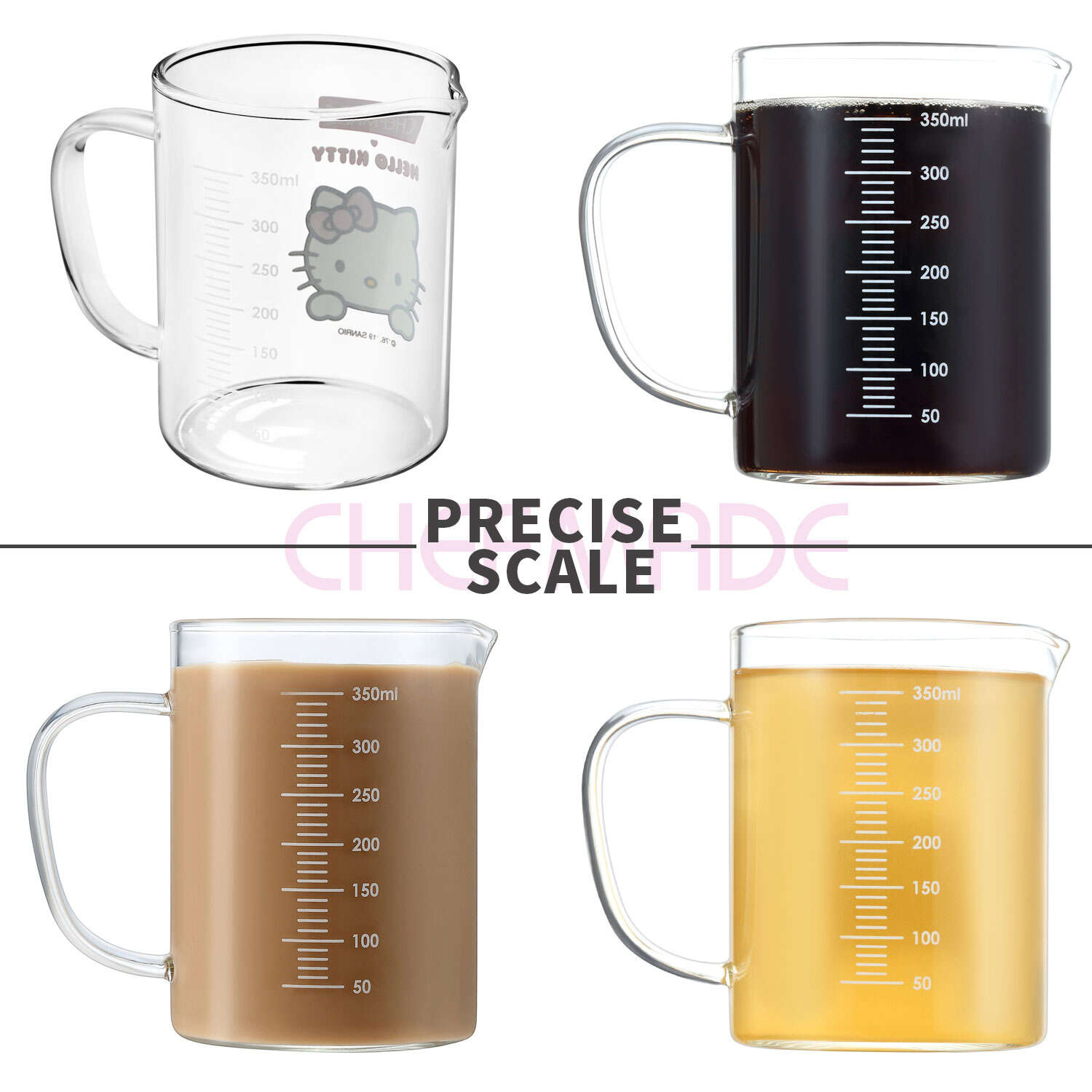 ml glass measuring cup, glass measuring cup with d handle