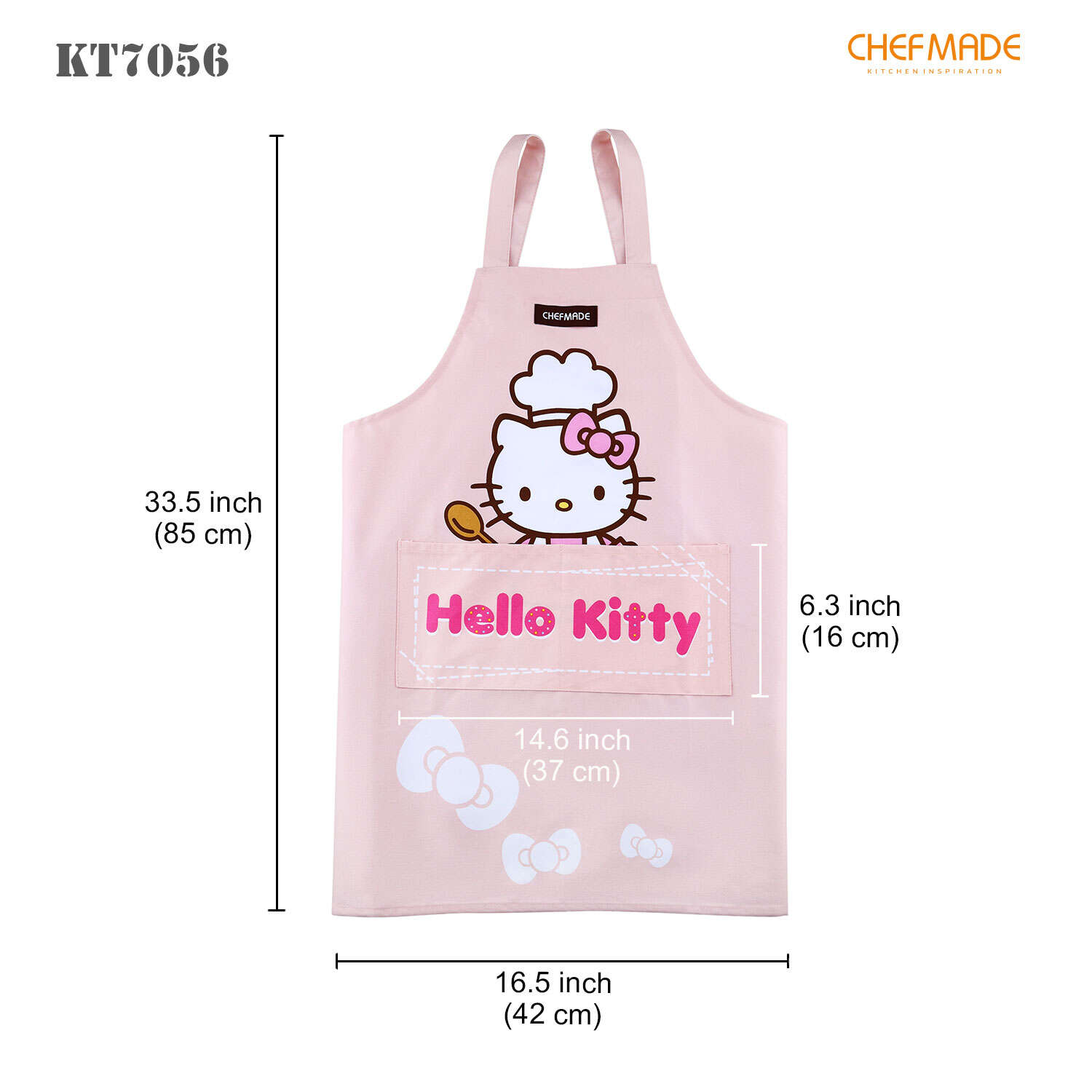 hello kitty adult apron, hello kitty apron, chef apron with pockets