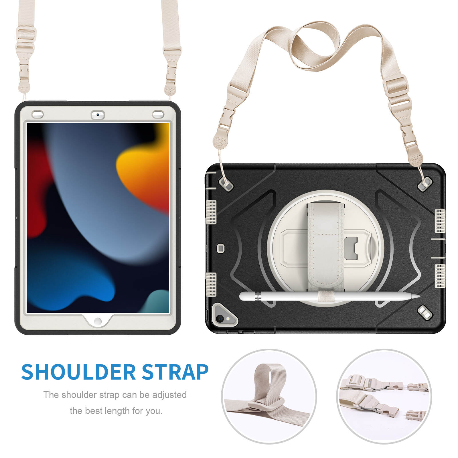 ipad 10.2 case with strap, tablet case with strap