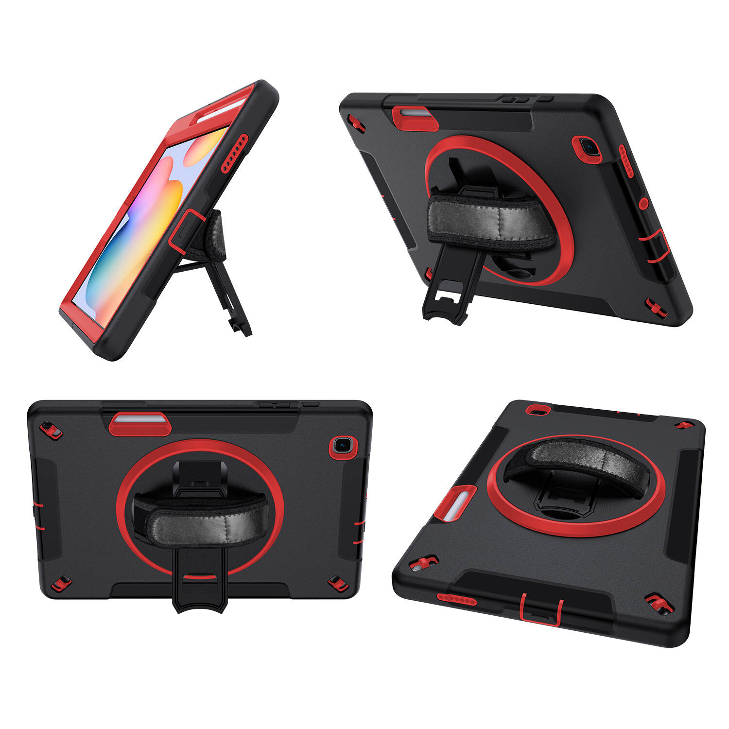 samsung galaxy tab s6 lite rugged case, samsung tab s6 lite rugged case, samsung tab s6 lite red rugged case