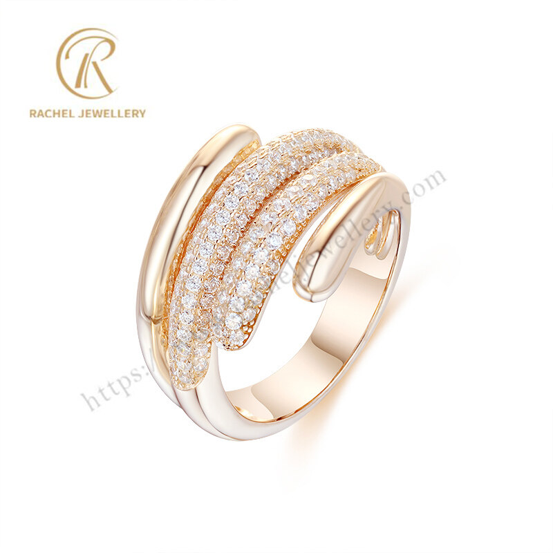 Fashion Symmetrical Rose Gold 925 Silver Ring
