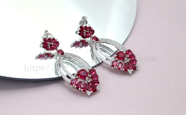 Customized ruby gemstone earrings.jpg