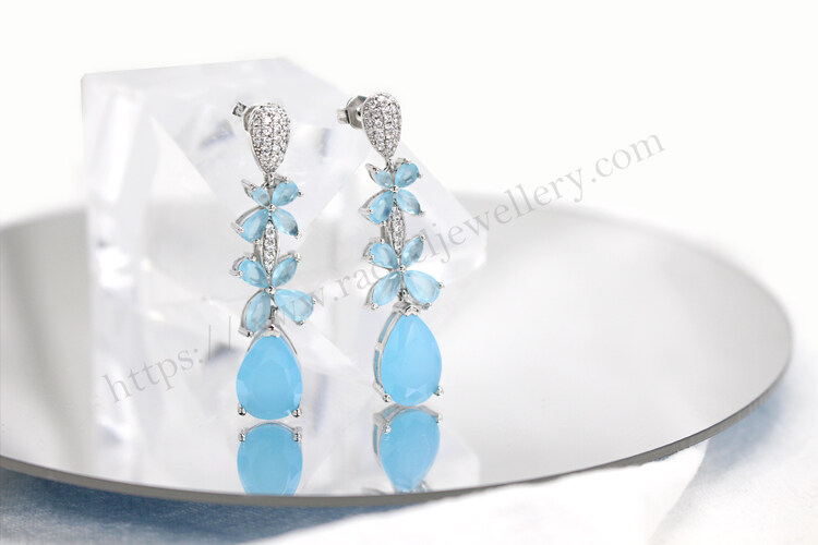 China Blue gemstone stud earrings.jpg