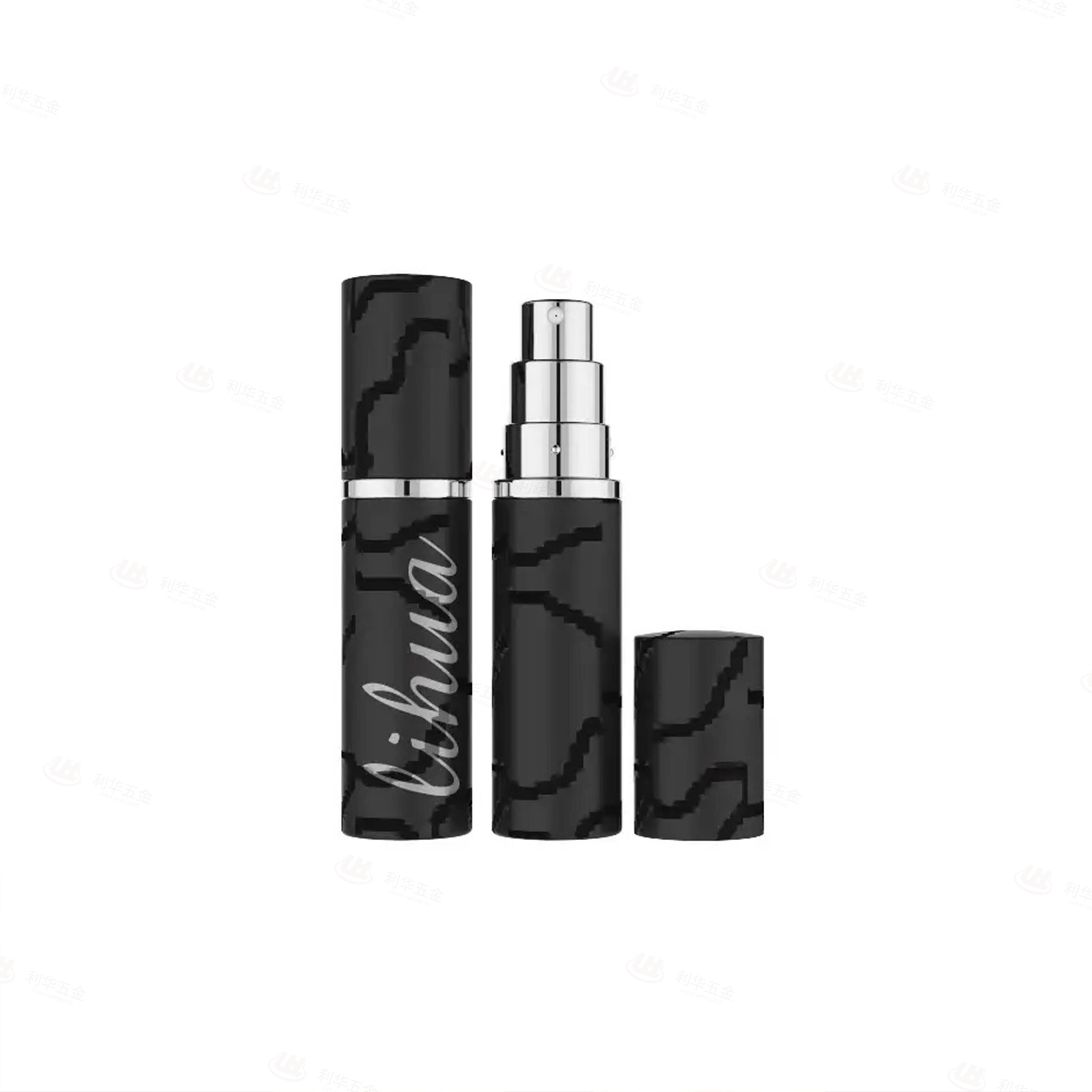 wholesale decorative perfume bottles Refillable travel pocket mini round aluminum oral spray atomizer 7ml | PW-007A