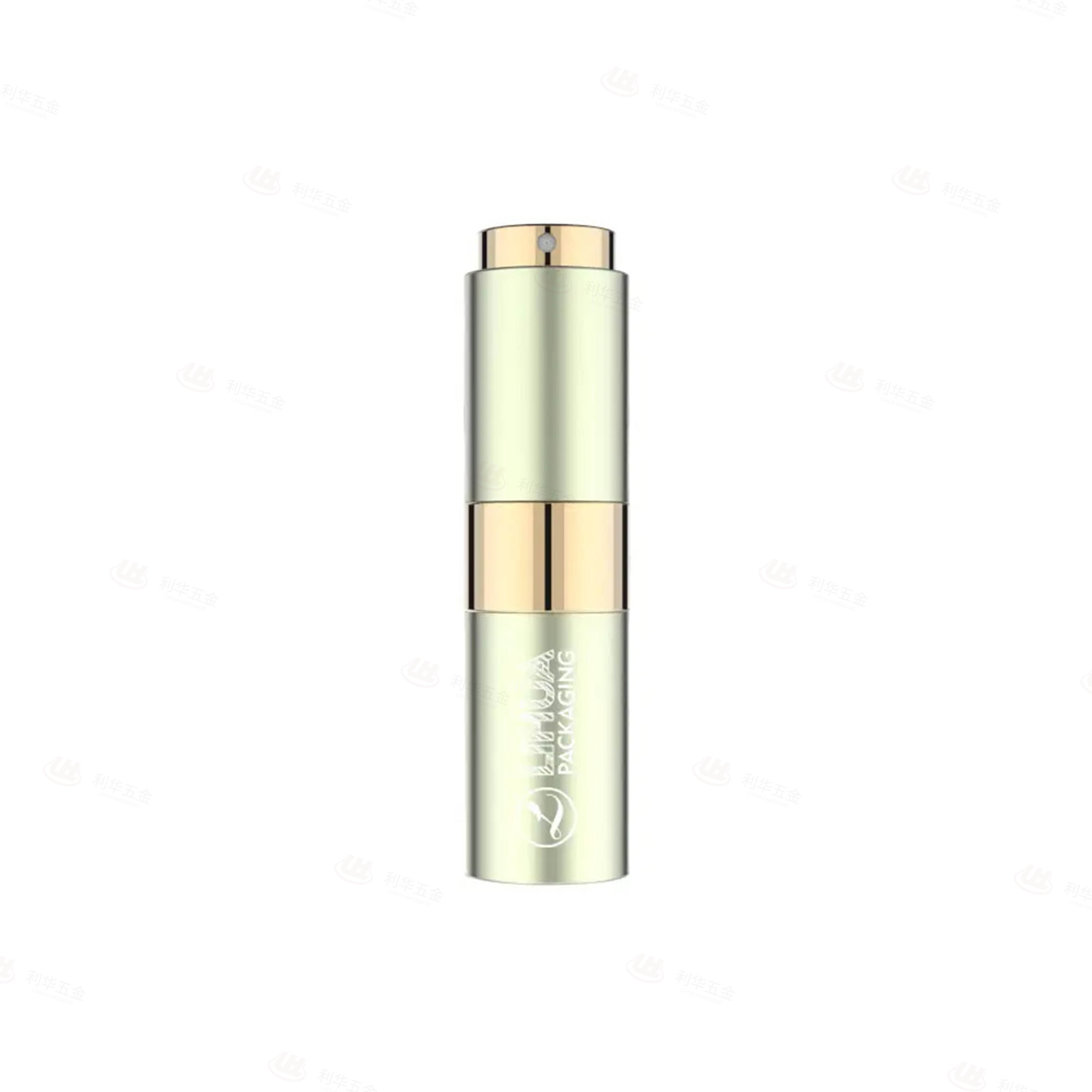 wholesale glass perfume spray bottl Custom luxury Refillable round Mini Pocket Aluminum Twist pump Spray Atomizer 15ml | PW-079A