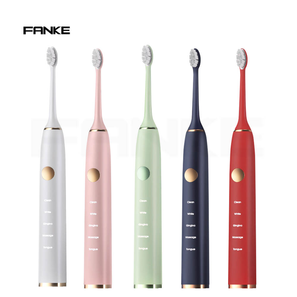 Customized 5 Modes Rechargeable IPX7 Waterproof Smart Sonic Electric Toothbrush with Adult Travel Case and UV Sterilization Case