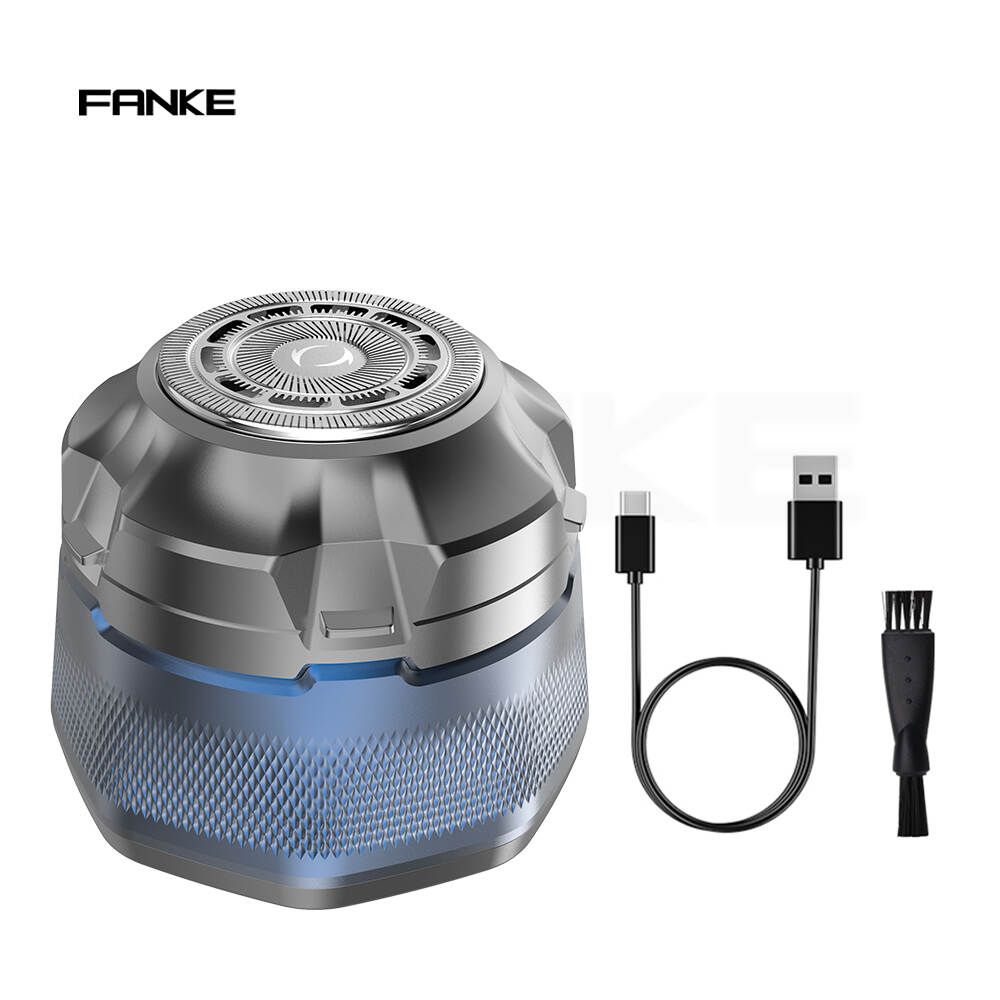 Customized Men's Shaver Rechargeable Portable Waterproof Cordless Bald Head Rotary Electric Shaver