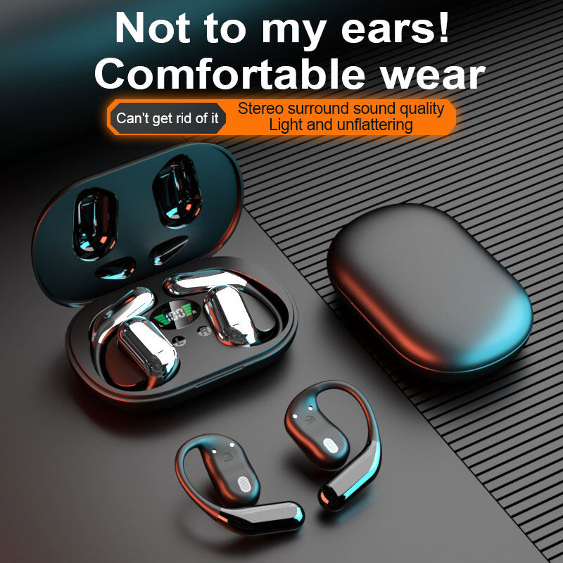 Q16  Open Ear BT 5.3 earphones, wireless ear-hook sports earphones, built-in microphone, silicone ear hook, large battery