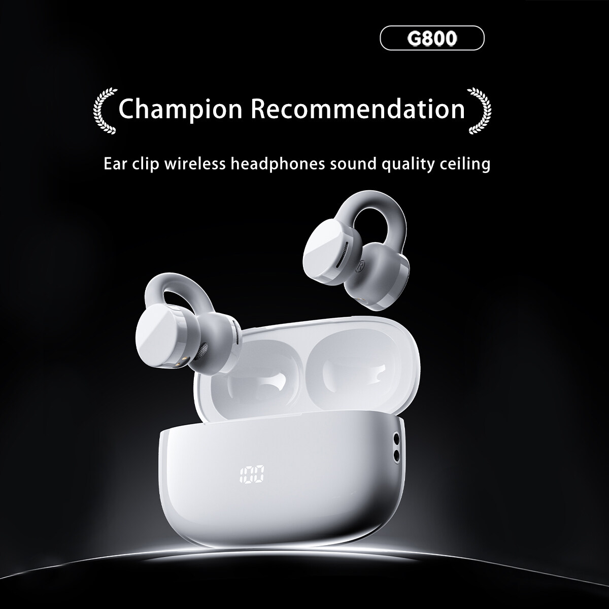 G800  2024 New Wireless Bluetooth Headset OWS Air Ear Clip Type Non-In-Ear HIFI Sound Quality Open Type Ultra-Long Battery Life