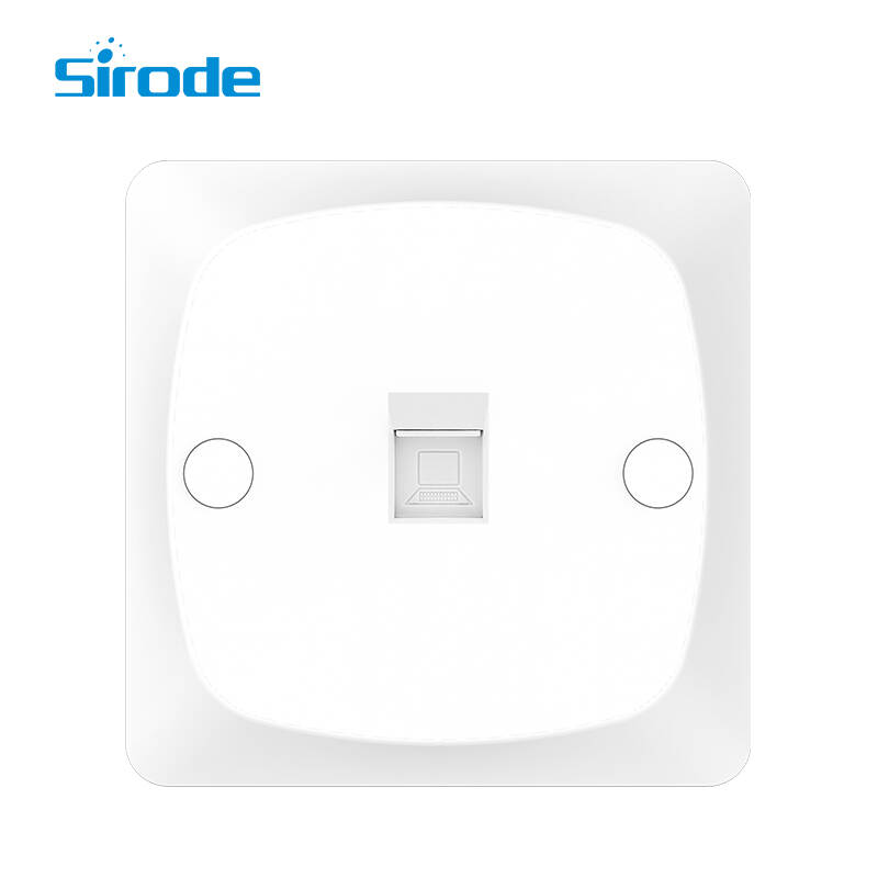British Standard Modern PC Surface And Bakelite Back Base 1 Gang Computer Electrical Wall Socket For Home