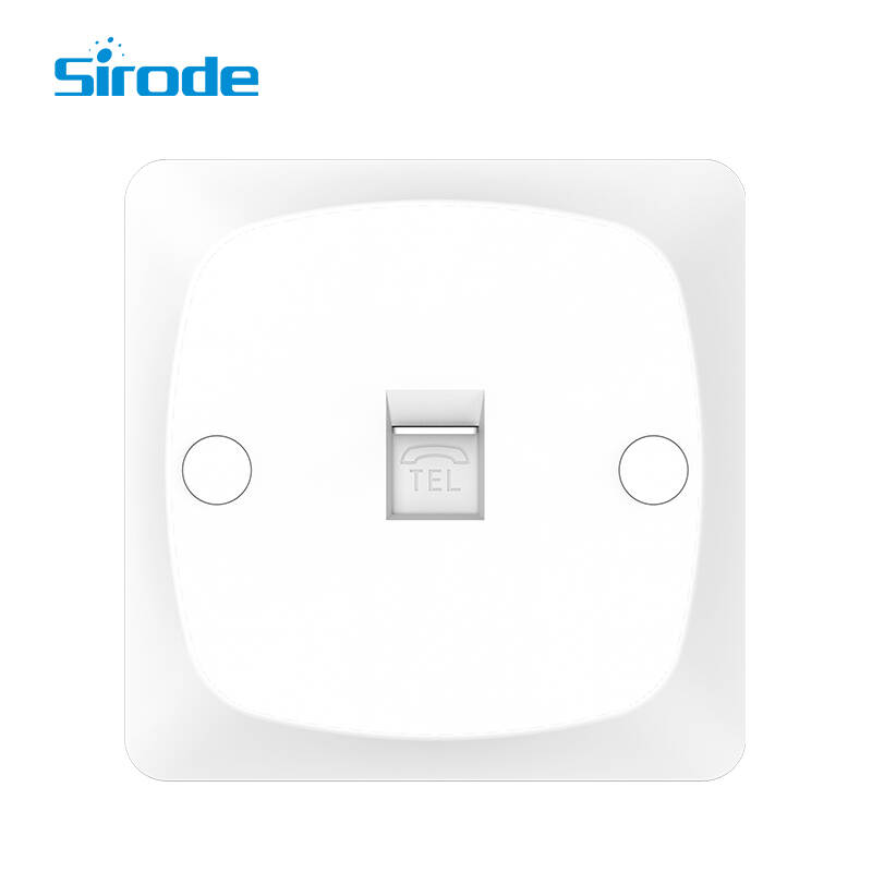 British Standard Modern PC Surface And Bakelite Back Base 1 Gang Telephone Electrical Wall Socket For Home