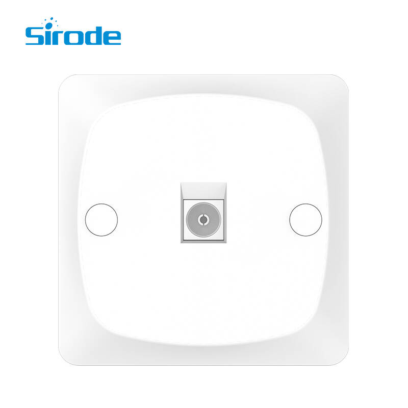 British Standard Modern PC Surface And Bakelite Back Base 1 Gang TV Electrical Wall Socket For Home