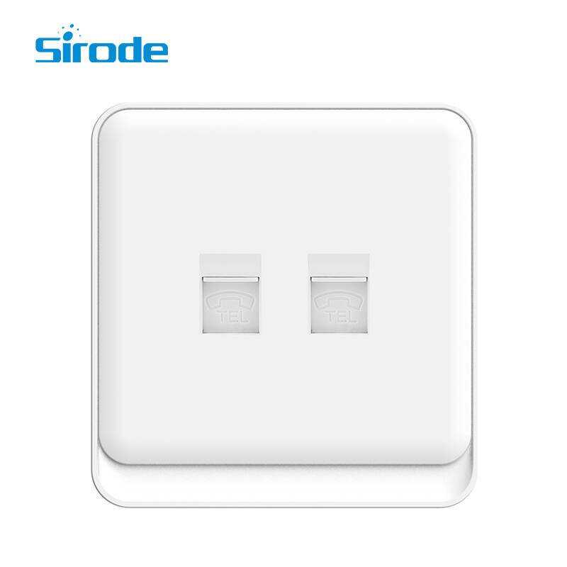 British Standard K2 Series New Style 2 Gang Telephone Electrical Wall Socket For Home
