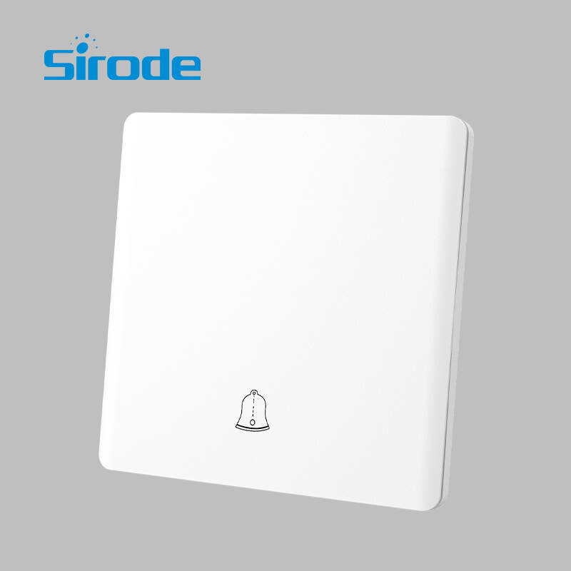 British Standard T10 Series 10A White Color Ultra-thin Design Doorbell 250V Electrical Wall Switch For Home