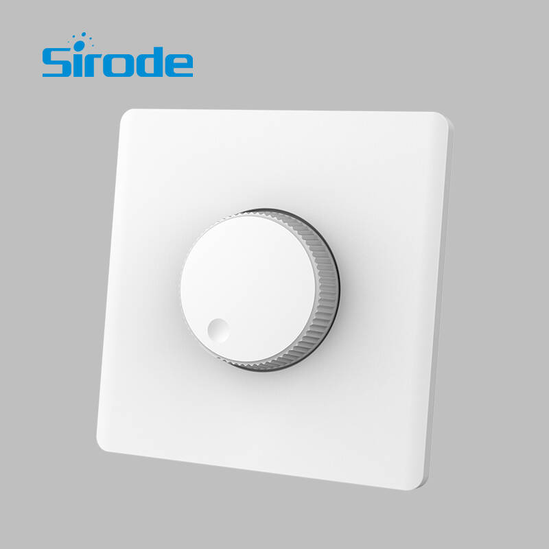 British Standard T10 Series White Color Ultra-thin Design Speed Control Electrical Wall Switch For Home