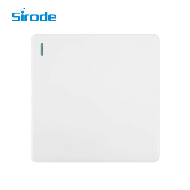 British Standard T2 Series Large Panel Design 10A 250V 1 Gang 1 Way Electrical Wall Light Switches For Home