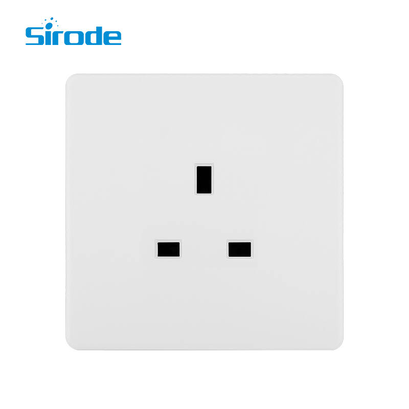 British Standard T2 Series 10A Large Panel Design 250V 13A Electrical Wall Socket For Home