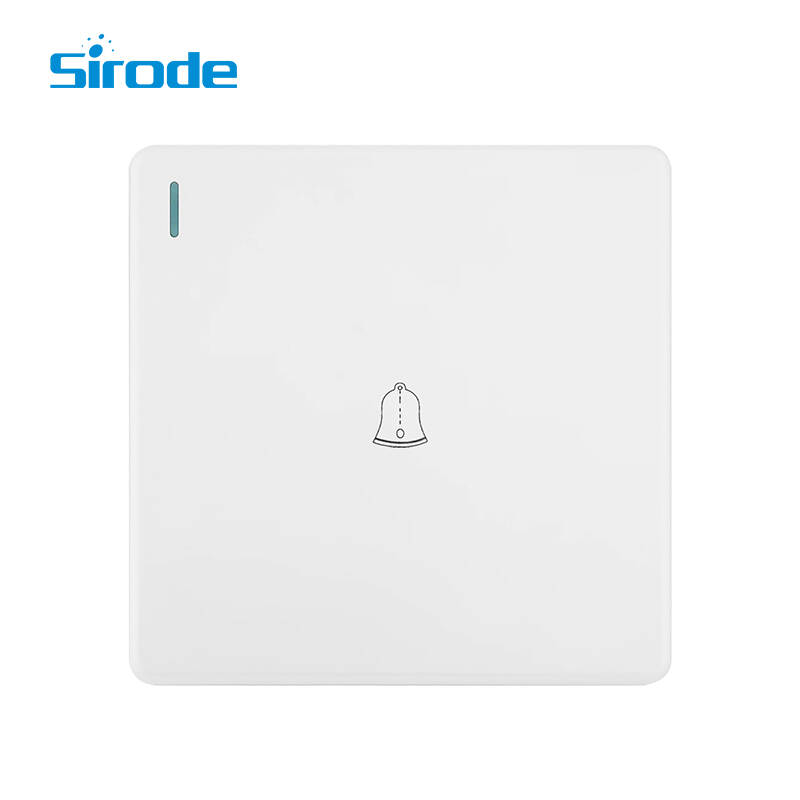British Standard T2 Series 10A Large Panel Design 250V Doorbell Electrical Wall Light Switches For Home