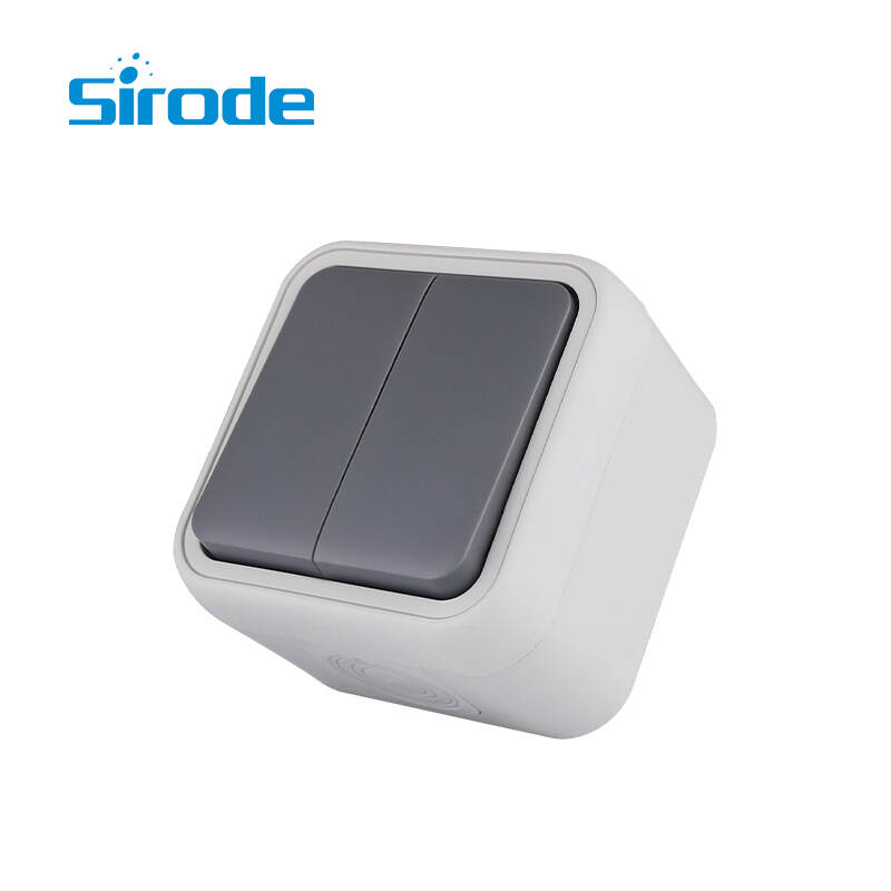 Europe Standard 8008 Series IP55 Waterproof Surface Mounted Rolling Shutter Switch Screw terminals