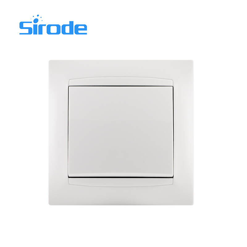 Europe Standard 9206 Series Modern 10A White PC Plate 250V Electrical 1 Gang 1 Way Wall Light Switch For Home