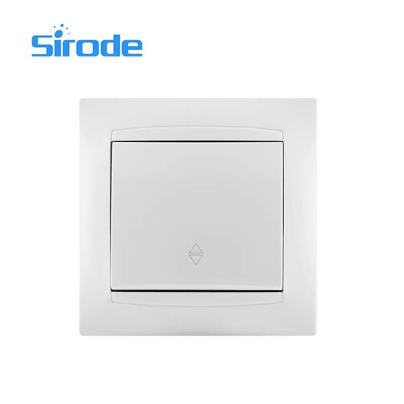 Europe Standard 9206 Series Modern 10A White PC Plate 250V Electrical 1 Gang 2 Way Wall Light Switch For Home