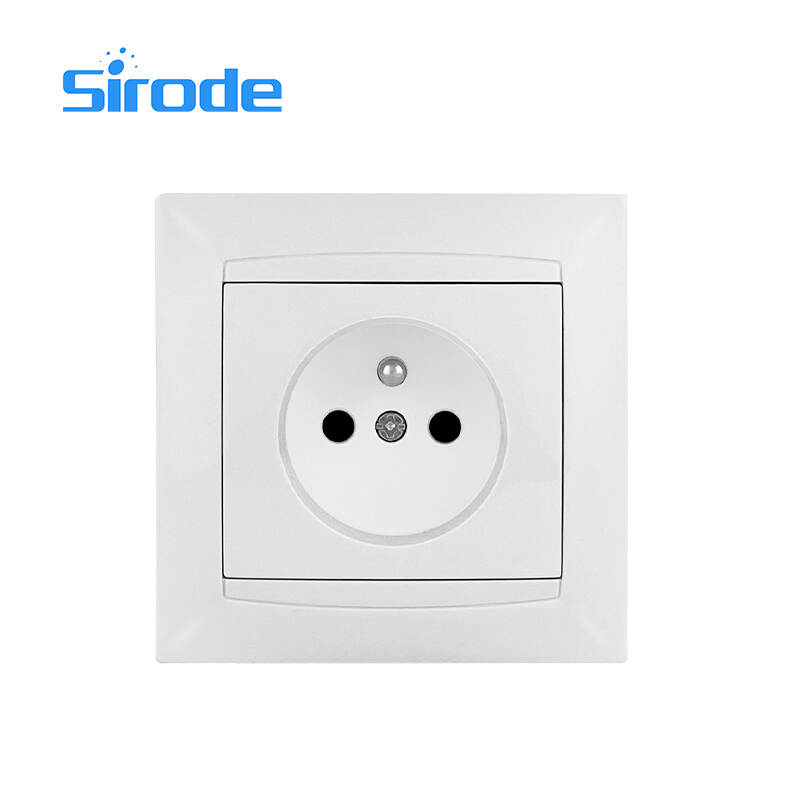 Europe Standard 9206 Series Modern 16A White PC Plate 250V Electrical 1 Gang French Wall Socket For Home