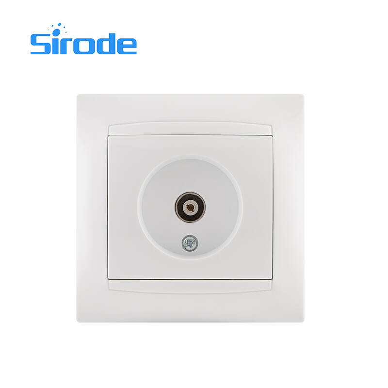 Europe Standard 9206 Series Modern White PC Plate Electrical 1 Gang TV Wall Socket For Home