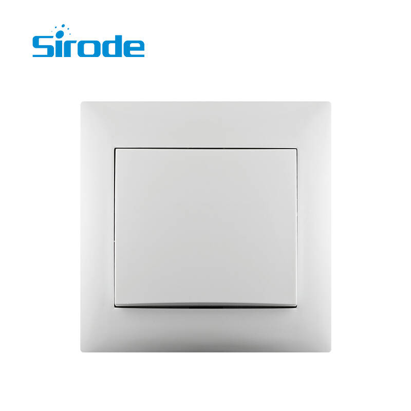 Europe Standard 9220 Series 10A Modern White PC Plate 250V Electrical 1 Gang 1 way Wall Light Switch For Home