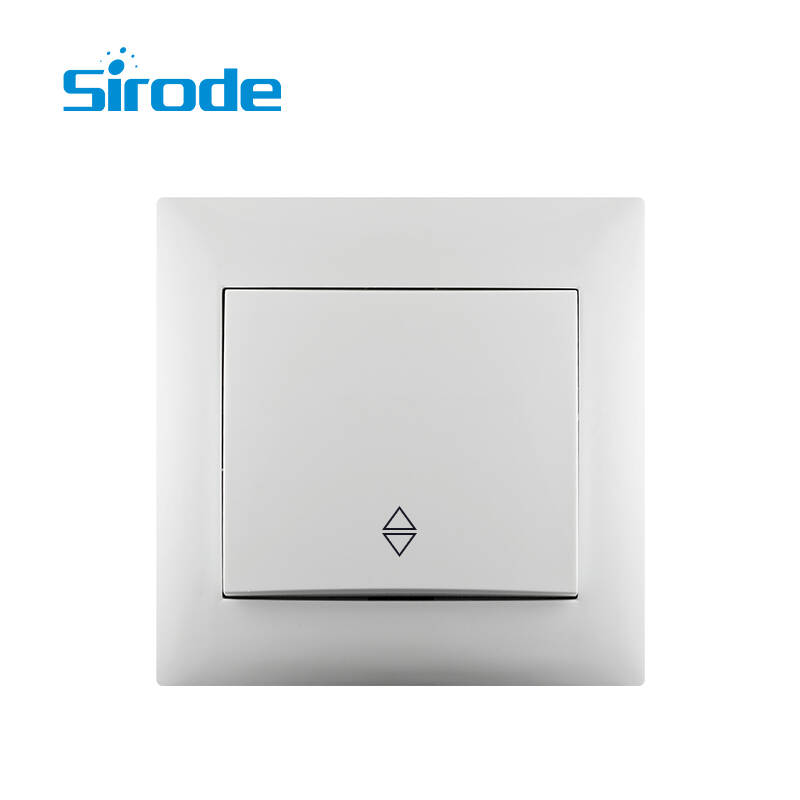 Europe Standard 10A 9220 Series Modern White PC Plate 250V Electrical 1 Gang 2 Way Wall Light Switches And Socket For Home-copy